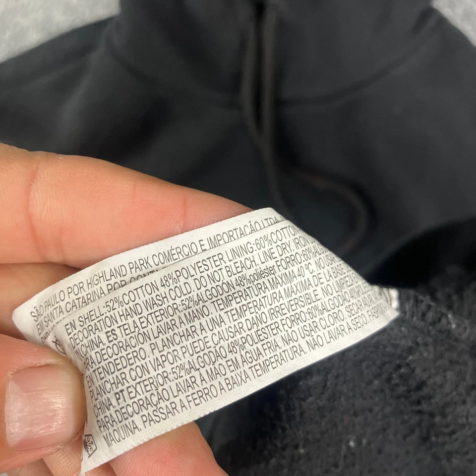  Forever 21 Hombres Sudadera con Capucha Talla M Negra Bordada Tigre Pullover Sudadera Y2K Foto 4 de 4