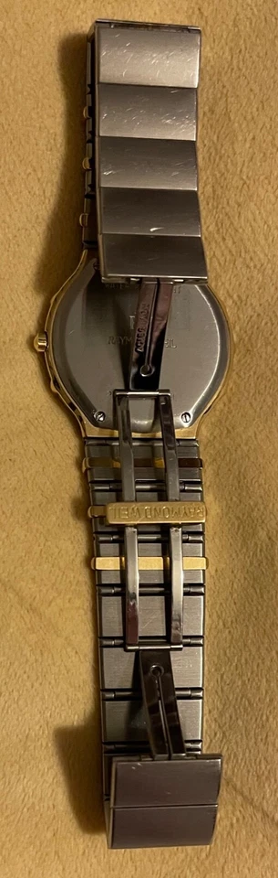 RELÓGIO FEMININO RAYMOND Weil geneve coliseum 8486 quartzo cheio de ouro 22k.  - Imagem 3 de 4