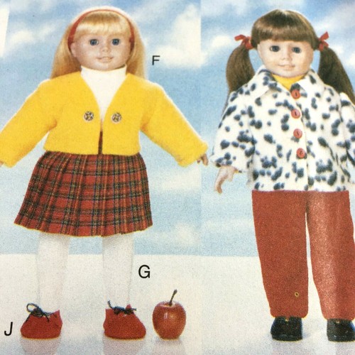18 Zoll American Doll Muster ungeschnitten Butterick 5604 Back to School Puppe - Bild 5 von 6