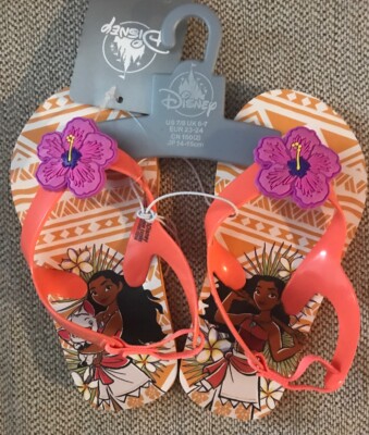 Moana Toddler Girl's Flip Flops Size 7/8 Or 11/12 New