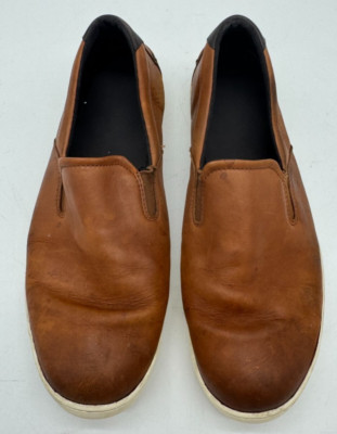 Cole Haan Mens Nantucket Slip-On Deck Leather Shoes Size 12M Brown Casual