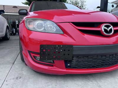 Front Bumper Tow Hook License Plate Bracket Mount Kit For Mazda 3 2007-2009 New
