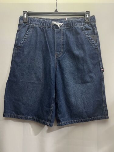 Tommy Hilfiger Boys’ Pull-On Utility Denim Shorts Loose Fit Size XL (20) - Afbeelding 1 van 7