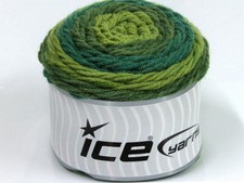 2-Skein Lot Cakes Yarn Light Acrylic 2x140g/225m Green Shades