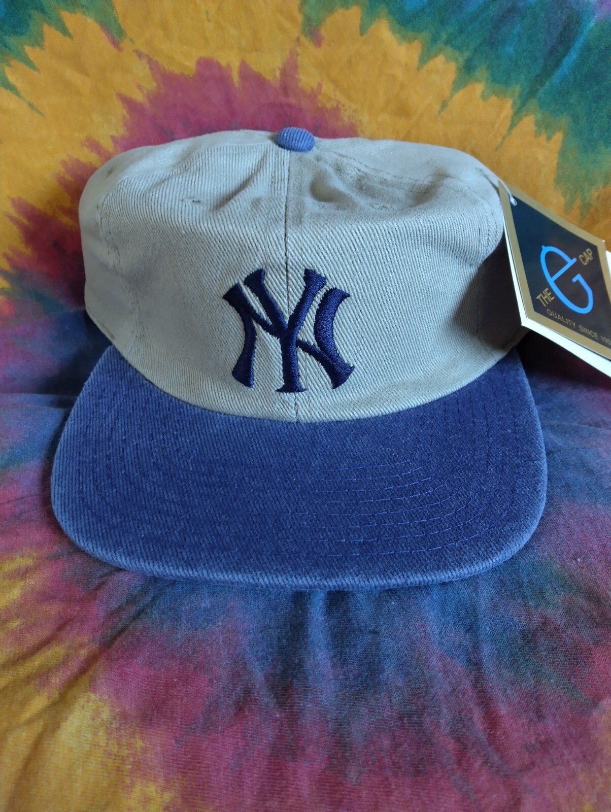 Sombrero corona suave beige de los New York Yankees