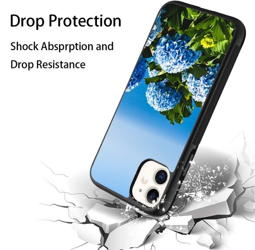 Plastic TPU Cover For iPhone SE XS XR Max 5 6 7 8 Plus Nantucket Hydrangeas blue - Picture 9 of 25