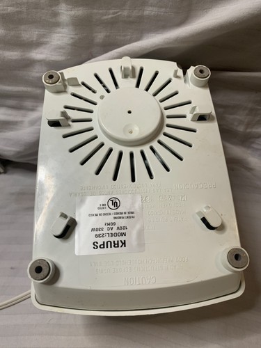Krups Blender Model 239 Replacement Base Power Unit Motor White Tested Works - Picture 6 of 6