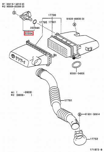 Genuine Lexus RX300 MCU35 RX330 MCU38 MCU33 RX400 h MHU33 MAF AFM Air Flow Meter - Picture 3 of 20