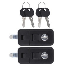 Adjustable Compression Latch Lock for Doors Black Durable Zinc Alloy and Plastic