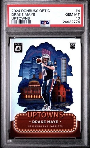 Drake Maye Rookie PSA 10 ‘Uptowns’ 2024 Donruss Optic