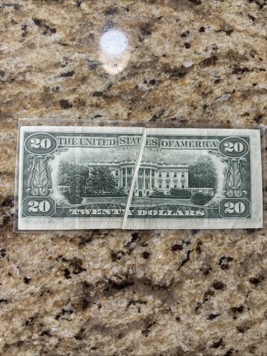 $20 1977 Gutter Fold Error Chicago Federal Reserve Bank Note Currency Bill - Picture 4 of 6