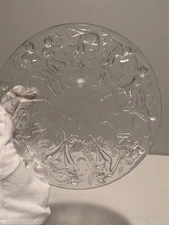 Vtg Consolidated Glass Co. Dancing Nymphs 8 1/4" Art Deco Nudes Plate 1928-1932