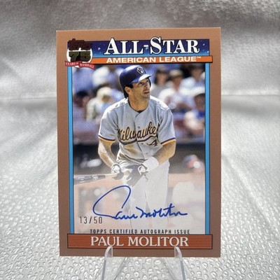 Paul Molitor 2026 Topps Series 2 Auto Gold Allstar Parallel #’d /50 91AS-PM