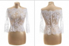 Wedding Dress Topper Jacket for Bride Lace Long Sleeves Top Accessories Custom