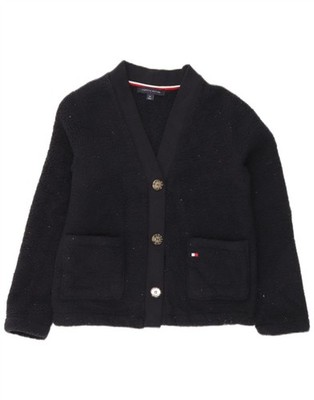 Tommy Hilfiger Damen Fleecejacke UK 10 Small Navy Blau Polyester AQ08