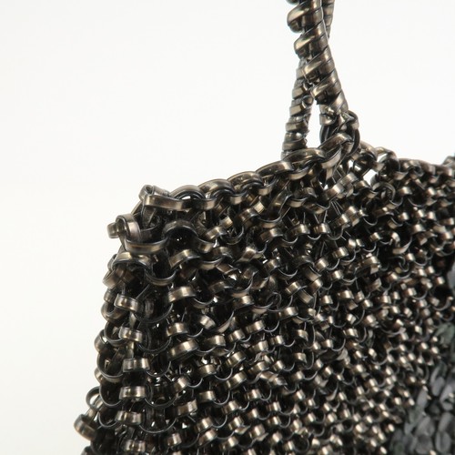 ANTEPRIMA Wire Bag PVC Leather Hand Bag Flower Motif Black Gold Auth Used F/S - Picture 13 of 21
