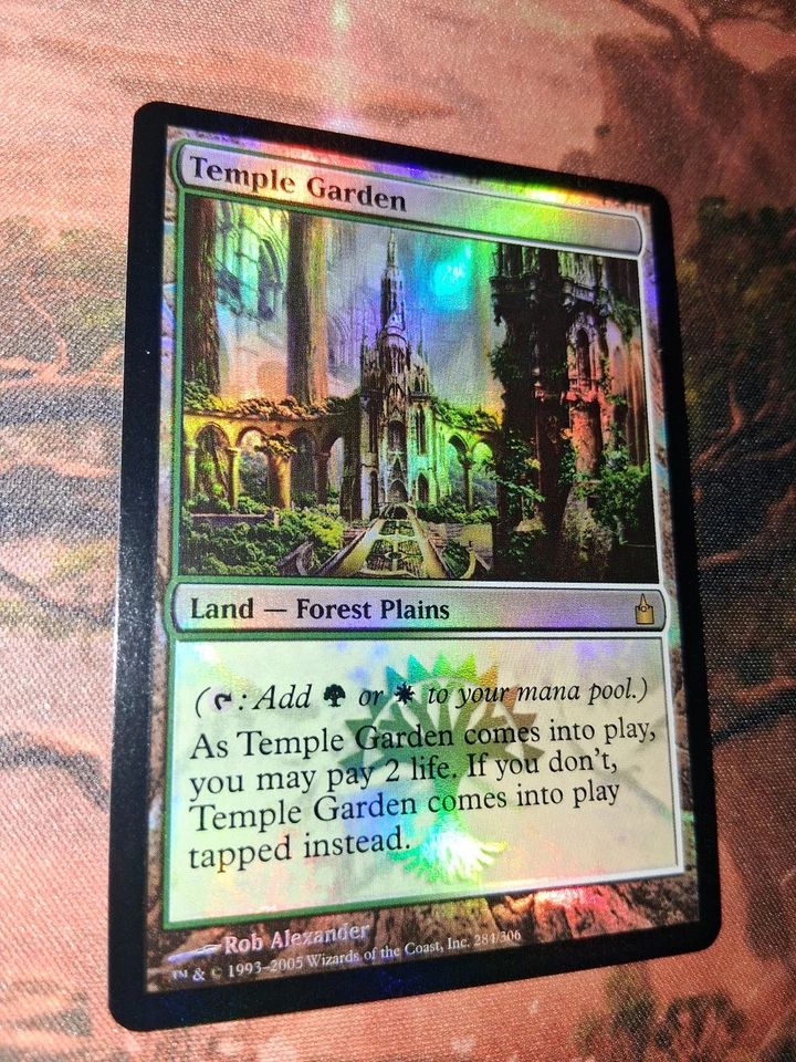 MTG FOIL Temple Garden Ravnica: City Of Guilds NM Gorgeous Condition! - Image 2 of 4