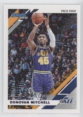 2019-20 Panini Donruss Press Proof Purple 24/199 Donovan Mitchell #193 0nr3