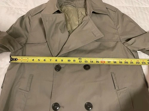 Military DSCP Valor Collection Mens Coat All-Weather Trench Coat Khaki Size 40 R image 6