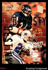 1994 Stadium Club Dynasty & Destiny #1 Emmitt Smith, Walter Payton COWBOYS BEARS
