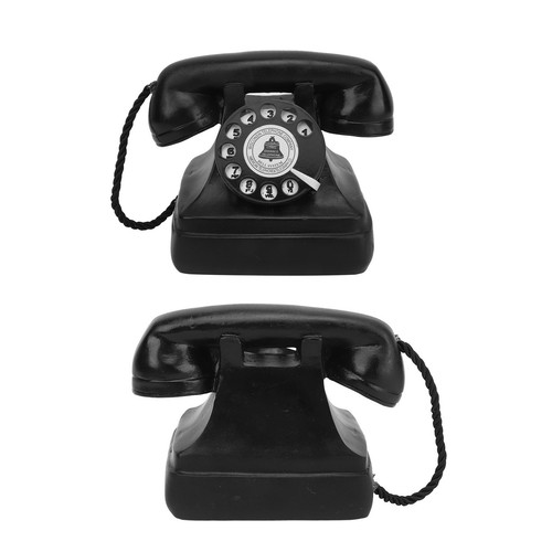 Retro Telefon Modell Harz Taste Vintage Festnetz Telefon Statue Home Decor Gesch - Afbeelding 14 van 24