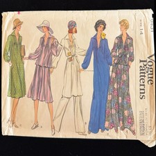 VTG 70s Vogue 9431 Tunic Pants Skirt Sz 14 36 Cut Complete