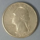 1934 Philadelphia Mint Washington Quarter XF+ Condition but you grade it
