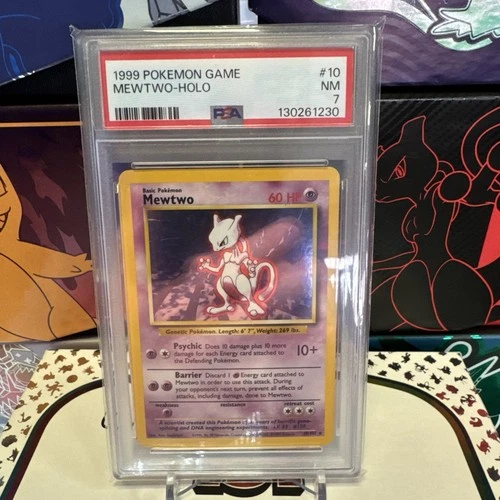 1999 POKEMON BASE SET UNLIMITED #10 MEWTWO-HOLO PSA 7