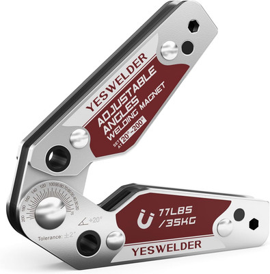 YESWELDER Adjustable Angle Welding Magnet 20-200° Magnetic Welding Holder of 77L