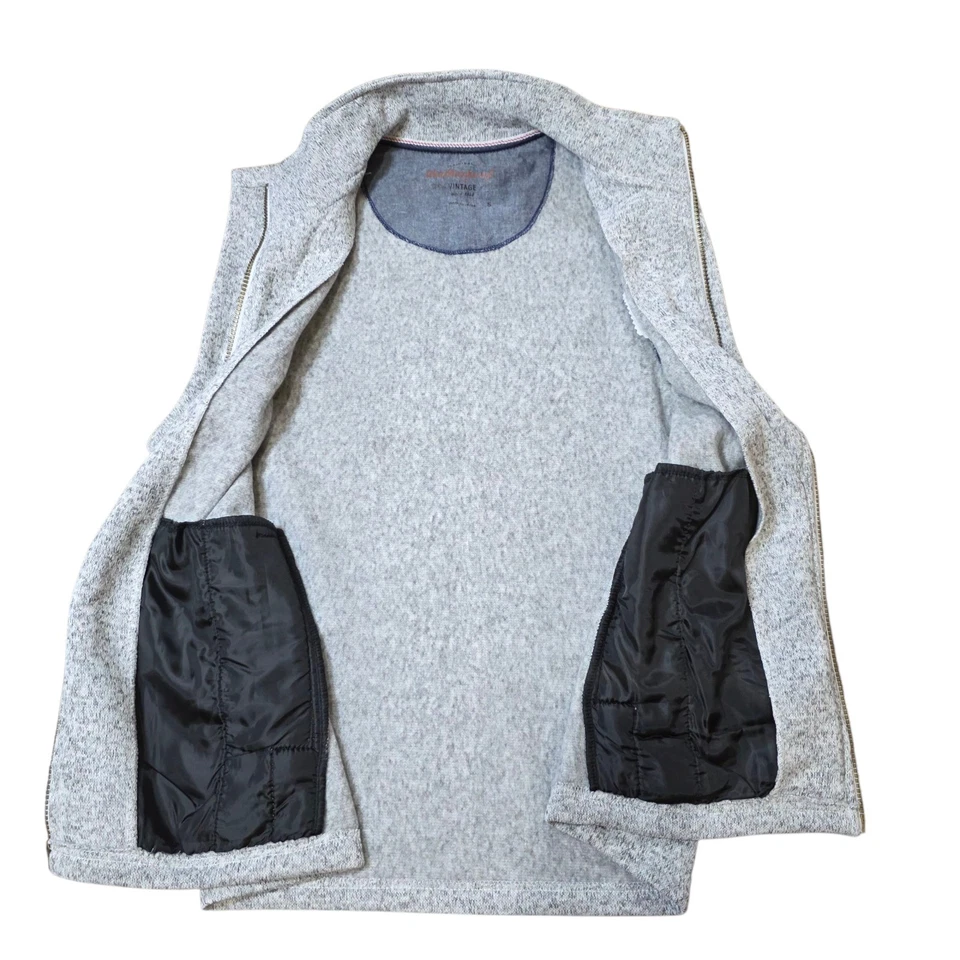 Weatherproof Vintage Gray Heather Fleece Vest Grateful Dead BRB Skull S - Image 2 of 4