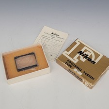 NOS Nikon F F2 Type D Focusing Screen In Wrapper w/Box Instructions