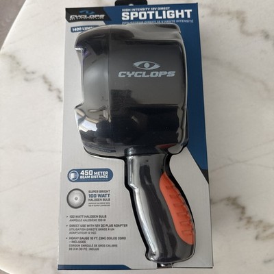 Cyclops 12V Spotlight Black 1400 Lumens 12V DC Car Plug