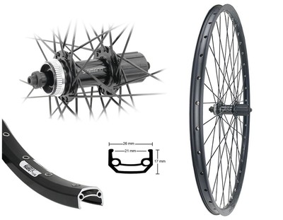 Hinterrad 28''/29'' Shimano Disc Centerlock MTB 8/9/10 fach 21-622 Hohlkammerfelge