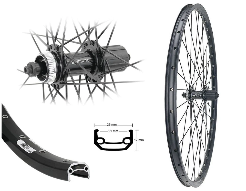 AGGRO-X Hinterrad 28"/29" Shimano Disc Centerlock MTB 8/9/10 fach 21-622 Hohlkammerfelge