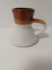 Vtg JOBAR INTERNATIONAL INC. No Spill Glaze Pottery Grip Bottom Cup Mug Wide 