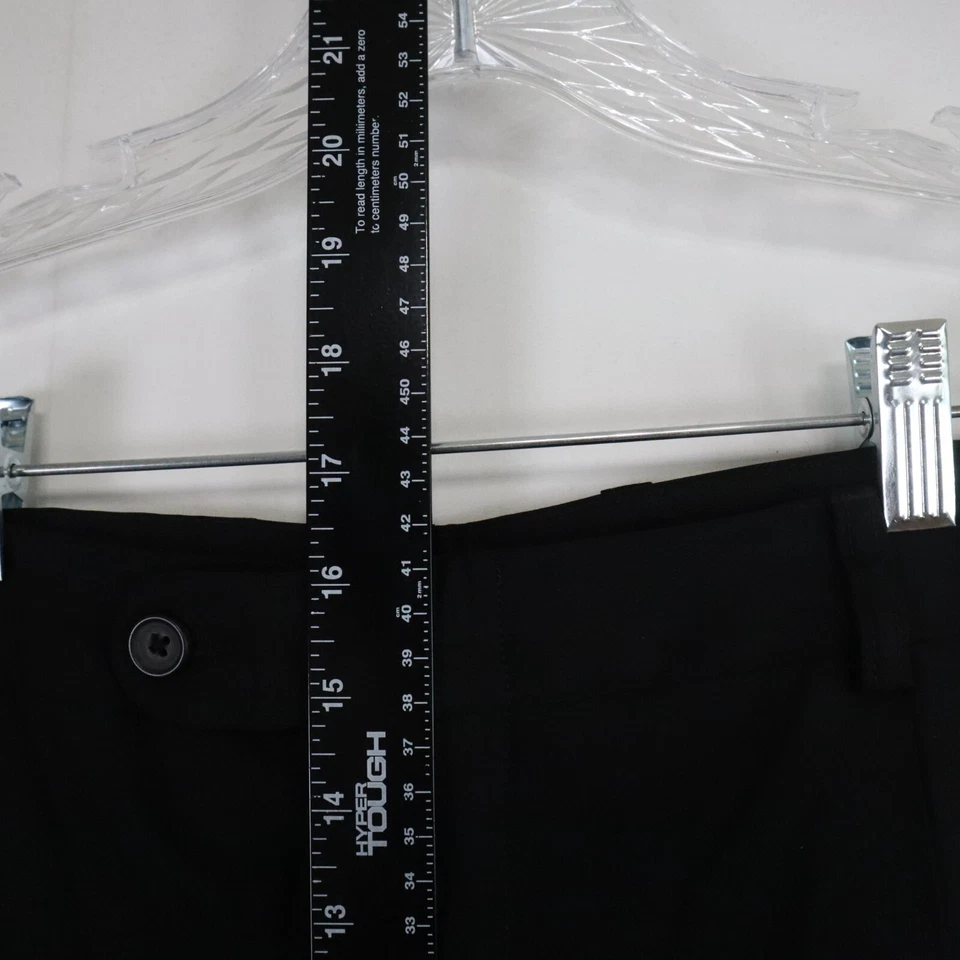 Pantalones de vestir de lana Linea Naturale para hombre 40 Super 110 con puños plisados negros Foto 4 de 4