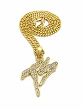 Hip Hop Iced Terror Squad TS CZ Pendant & 24" Box, Rope, Cuban Chain Necklace