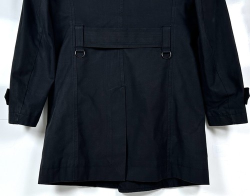 Diesel Men’s Military Style Double Breasted Black Cotton Wool Coat Size Medium - Picture 13 of 16