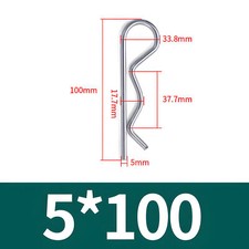 R CLIPS ZINC PLATED STEEL RETAINING PINS 1MM - 7MM SPLIT PINS FOR CLEVIS PINS