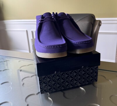 Purple suede desert men chukka boots