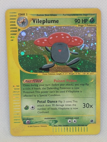 Vileplume 031/165 Expedition Base Set Holo Rare Pokemon TCG Nintendo vintage LP