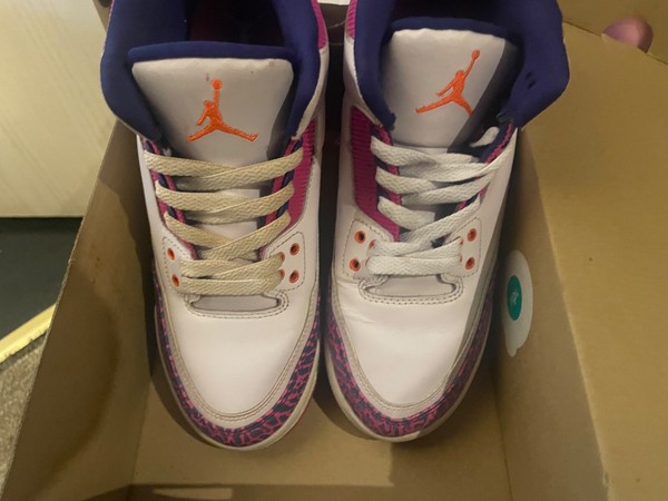 Air Jordan 3 GG Barely Grape 2020 Talla 7 Usado Raro Retro Auténtico Púrpura MJ OG 5