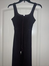 Fabletics Women s PureLuxe Kick Flare Built Bra Jumpsuit Heather Purple NEW XXS