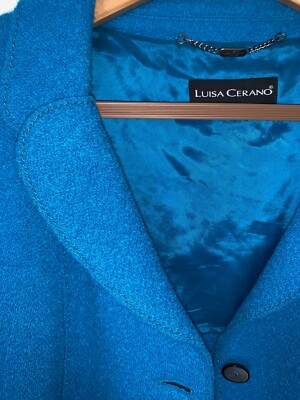 LUISA CERANO blue wool jacket | eBay