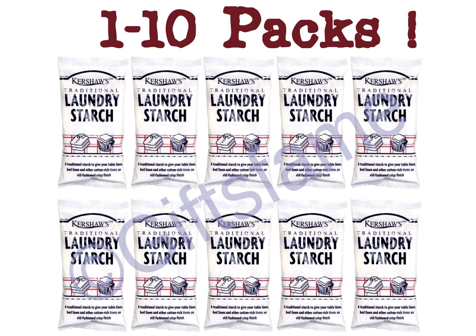 110 Traditional Kershaw's Powdered Laundry Starch Cotton Linen Bed Clothes 200g eBay