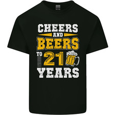 21st Birthday 21 Year Old Funny Alcohol Mens Cotton T-Shirt Tee Top