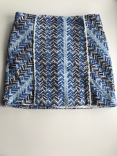 Mango Blue Geometric Skirt