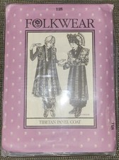 Folkwear Pattern 118 Tibetan Panel Coat Size 6-18 Uncut Factory Folds 1982