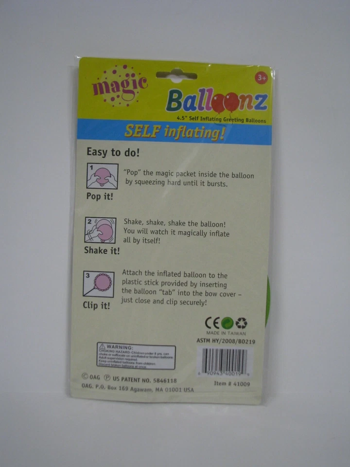 Juego de 6 globos autoinflables con palos 4,5" Get Well Foto 2 de 2