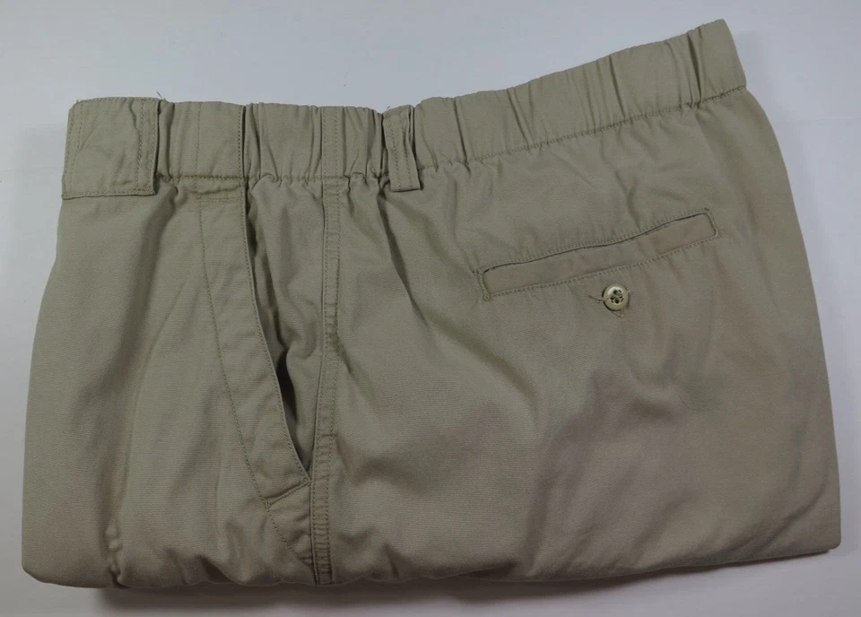 Tommy Bahama Mens Pure Cotton Solid Khaki Drawstrings Casual Cargo Shorts XL - Image 4 of 4